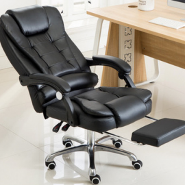 كرسي مكتب باللون الأسود مع مسند اقدام jo-12