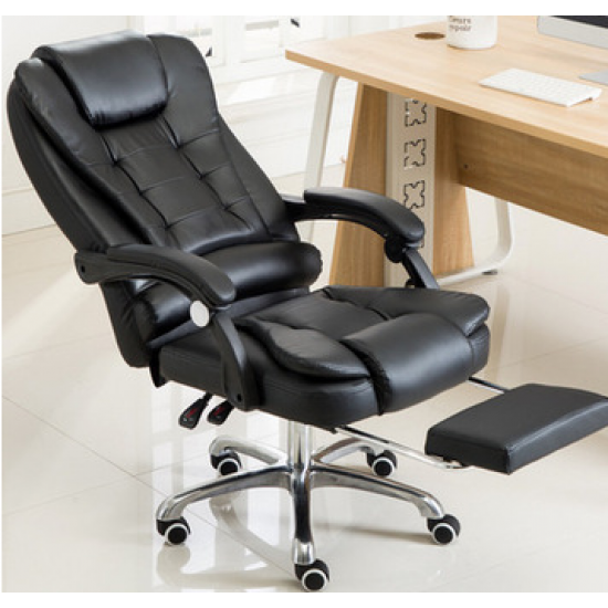 كرسي مكتب باللون الأسود مع مسند اقدام jo-12