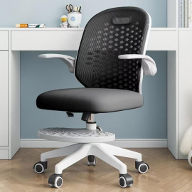 كرسي للدراسة باللون الرمادي مع مسند اقدام jo-18