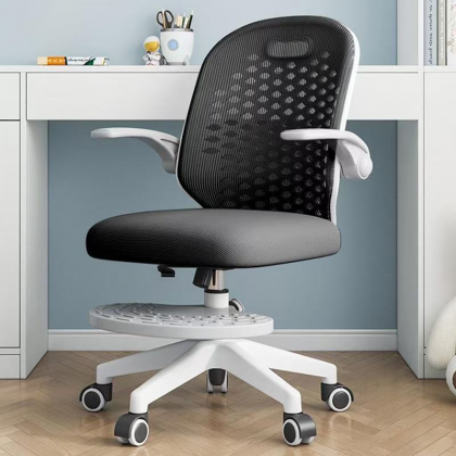 كرسي للدراسة باللون الرمادي مع مسند اقدام jo-18