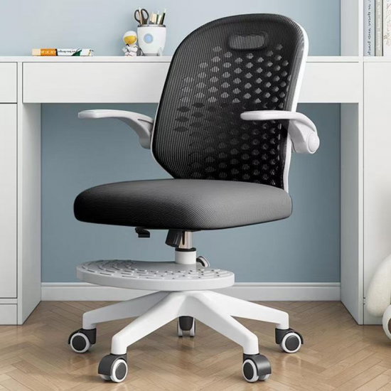 كرسي للدراسة باللون الرمادي مع مسند اقدام jo-18