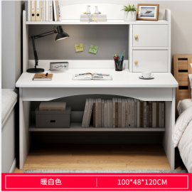 مكتب دراسي باللون الأبيض مع دفات jo-24