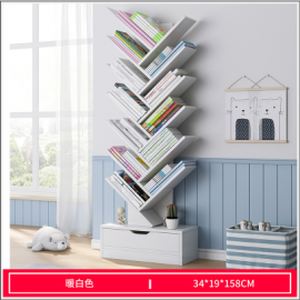 مكتبة على شكل شجرة باللون الأبيض jo-38