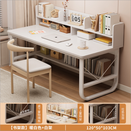 مكتب دراسي باللون الأبيض  مع ارفف علوية jo-5