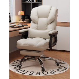 كرسي مكتب مع وسادة باللون الأبيض jo-46