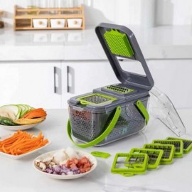 قطاعة خضار يدوية مكونة من 22 قطعة مختلفة